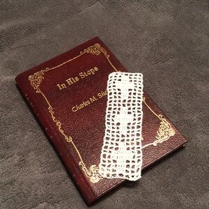 Delicate White Lace Cross Bookmarker